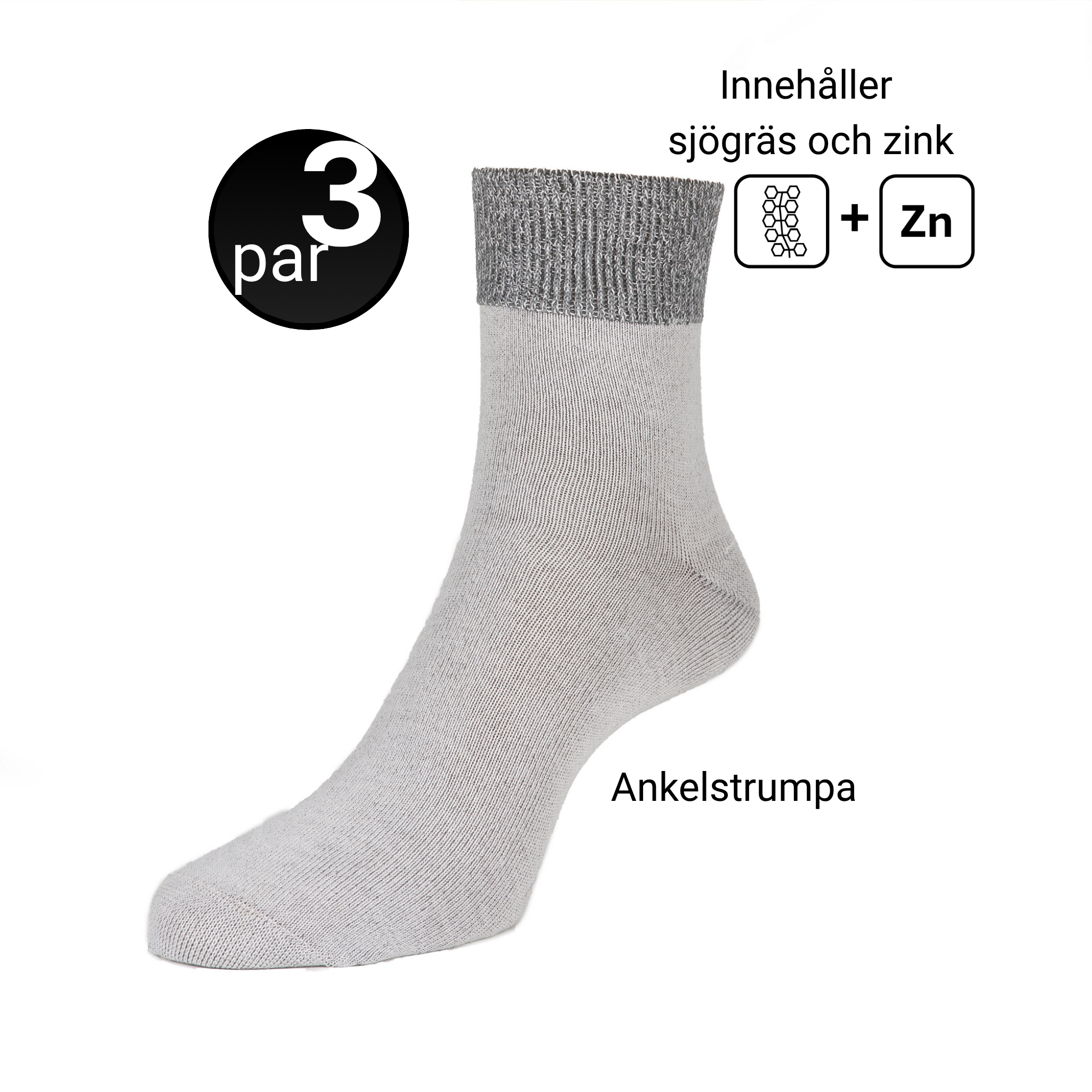 Ankelstrumpor- 3-pack
