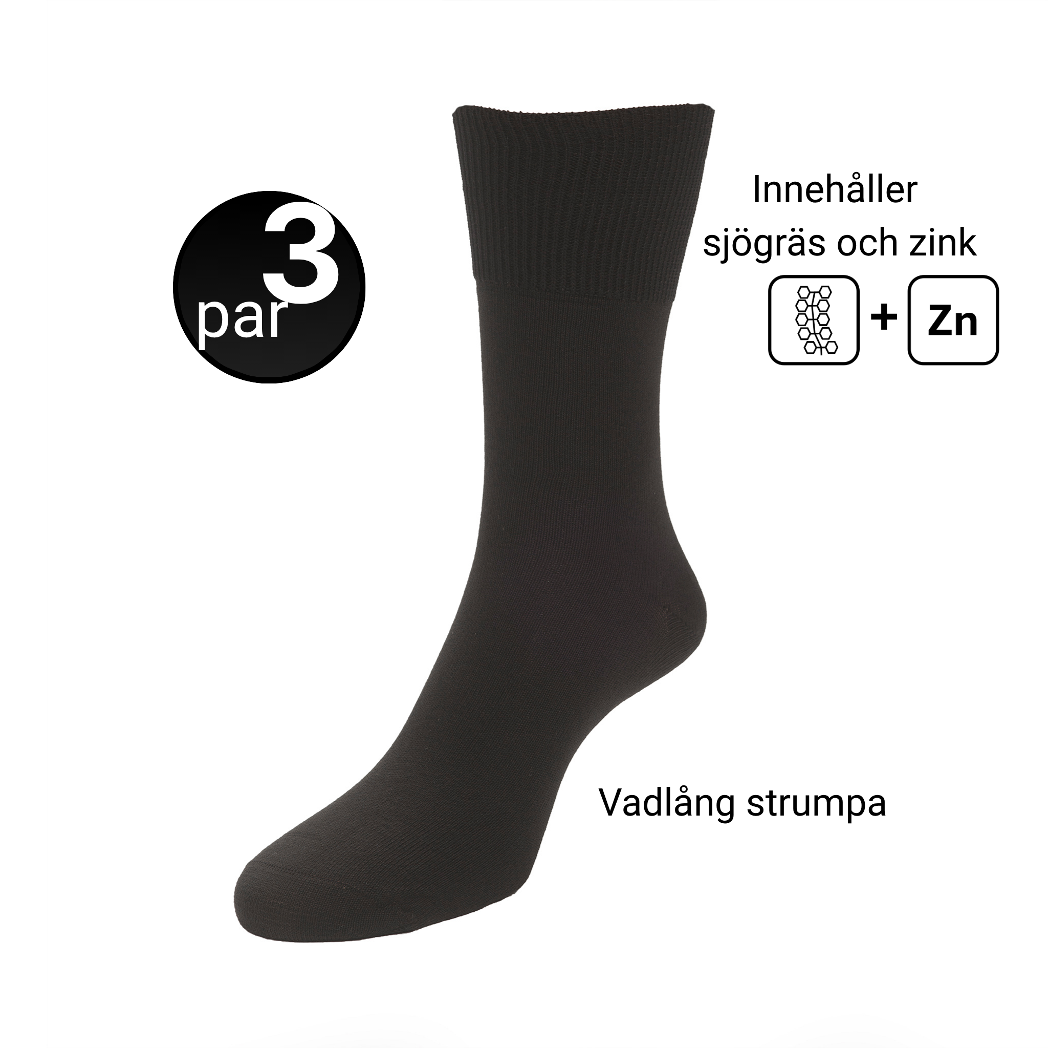 Vadlångastrumpor - 3-pack