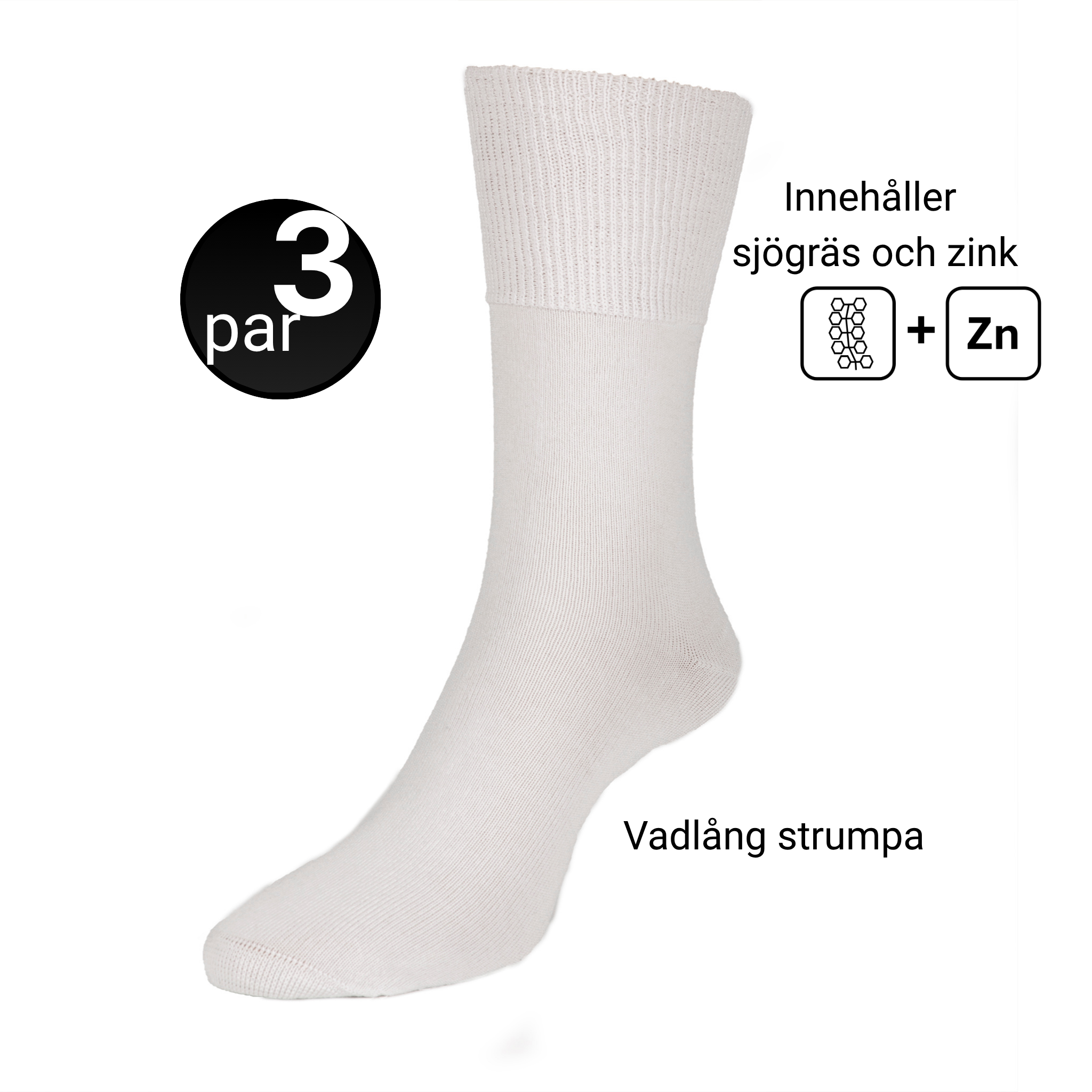 Vadlångastrumpor - 3-pack